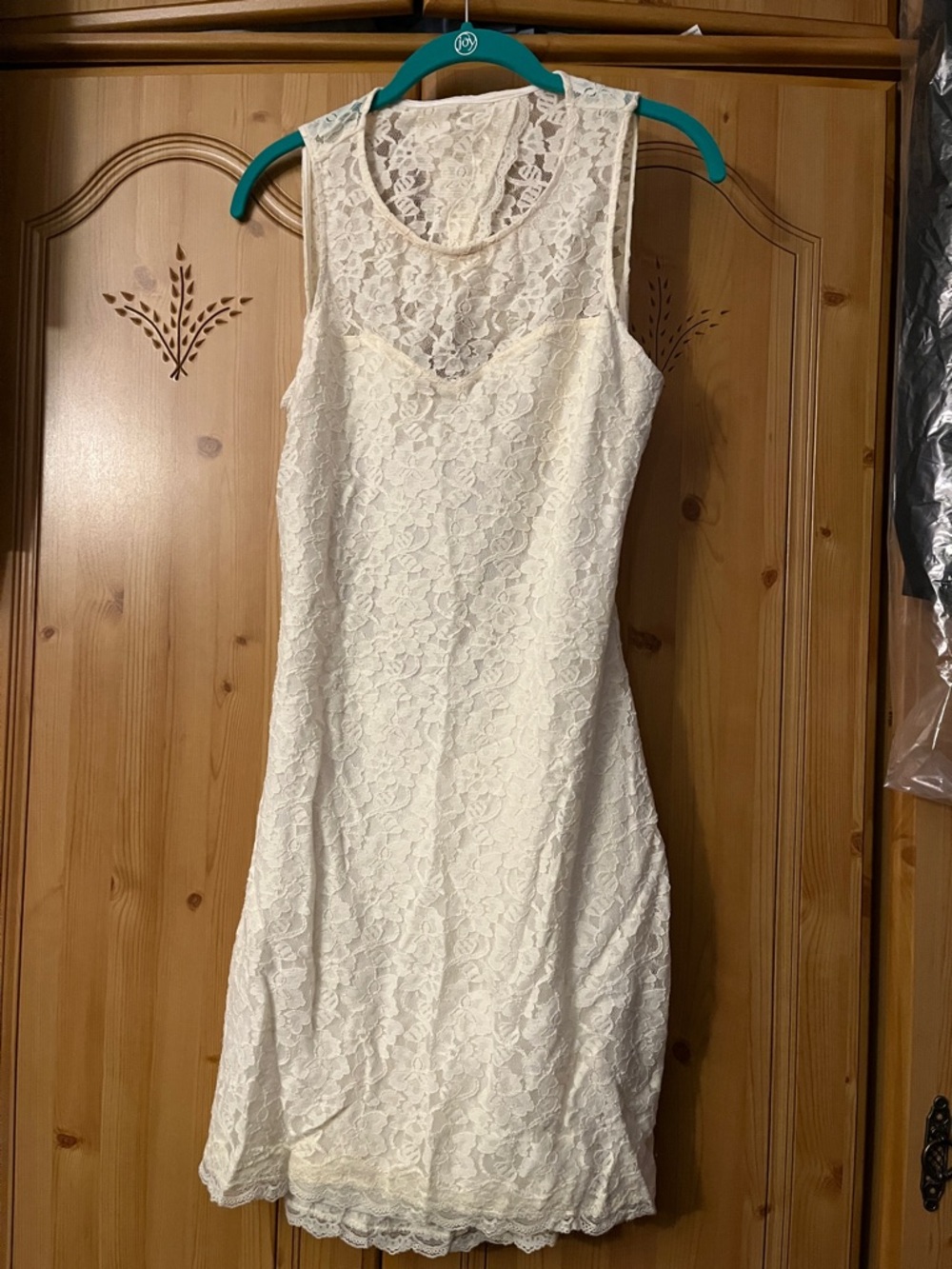 Express Ivory Lace Sleeveless Midi Dress